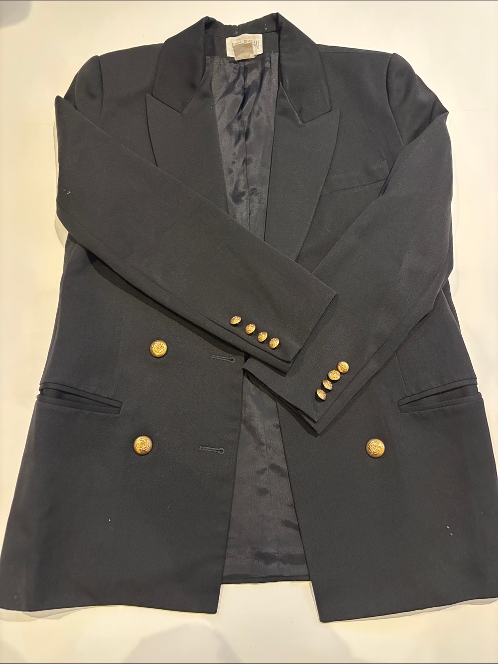 Hugo Buscati Navy Blazer with Gold-Tone Buttons